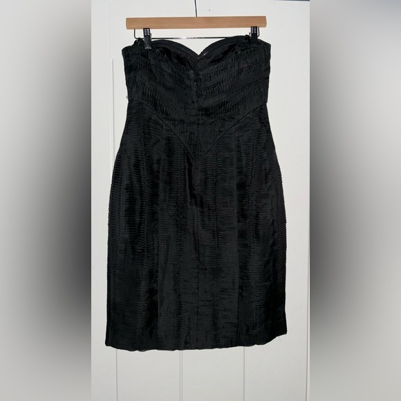 BCBGMaxAzria Strapless Silk Dress Elegant Prom Fairycore Grunge Junior Women‎ 8 - Picture 2 of 8